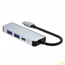 HUB USB TIPO C A USB 3.0 + USB 2.0 + HDMI + USB C PD