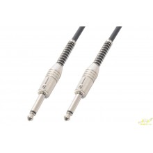 Conexion jack 6.3mm macho - 6.3mm macho, negro, 6m