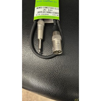 Conexión jack macho 6,3 mono a xlr macho
