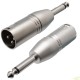 Adaptador xlr macho a Jack 6,3 Mono Metalico