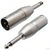 Adaptador xlr macho a Jack 6,3 Mono Metalico