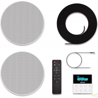 Fonestar KS Wall 2 altavoces de techo y amplificador de pared.
