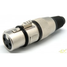 3p XLR Hembra Aerea, Linea Negra