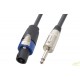 5m Cable de altavoz profesional con conector de 2-pin NL2 y jack de 6.3mm.