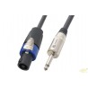 5m Cable de altavoz profesional con conector de 2-pin NL2 y jack de 6.3mm.