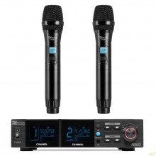 PD522 SET DE MICRÓFONO INALÁMBRICO UHF CON 2 MICRÓFONOS DE MANO