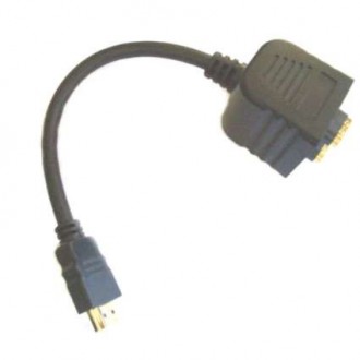 Duplicador HDMI Macho A Dos Hembras 20CM - Imagen 1