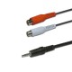 Mini Jack 3,5 a 2 Rca Hembra 0,20m - Imagen 1