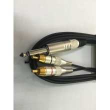 Conexión jack 6,3 a Dos Rca Machos