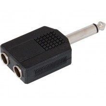 Adaptador Jack 6,3 mono Macho 2 hembras Mono - Imagen 1