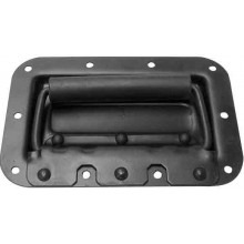 ASA PARA CAJA ACÚSTICA, CON RESORTE, METAL NEGRO