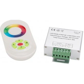 Controlador Táctil para Tiras de LEDs RGB 12/24VDC 216/432W 50M