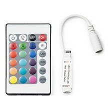 Controlador Mini para Tiras de LEDs RGB con Mando 12VDC hasta 72W