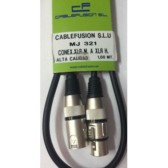 Conexión XLR macho a XLR hembra hecha a mano