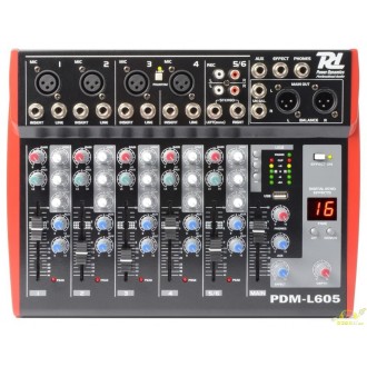 Power Dynamics PDM-L605 Mezclador para escenario 6 Canales MP3/ECHO