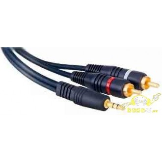 CONEXION HQ JACK MACHO 3,5 STEREO A 2 RCA MACHO