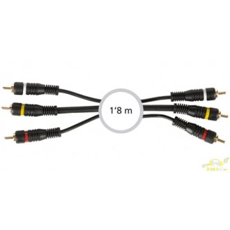 Conexion 3 Rca Audio video 1,8 metros