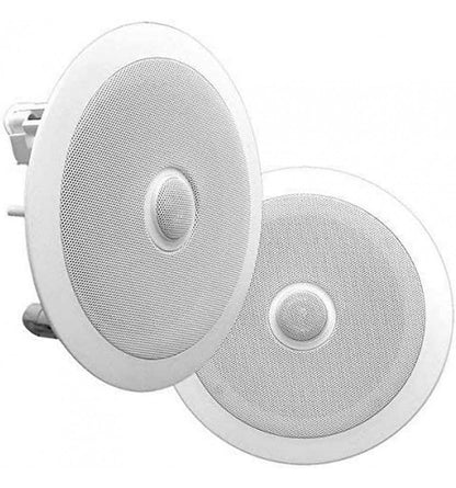 PYLE PDIC80 Pareja de altavoces integrados de techo 8" 150w, Blanco