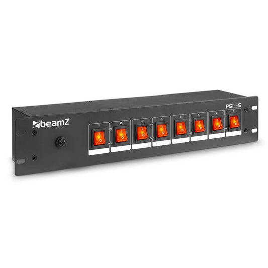 PS08S PANEL DE INTERRUPTORES 8 CANALES CON CONECTORES SCHUKO