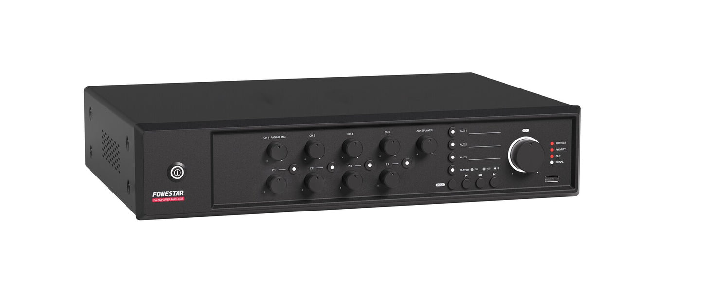 MAX-240Z Amplificador de megafonía multizona