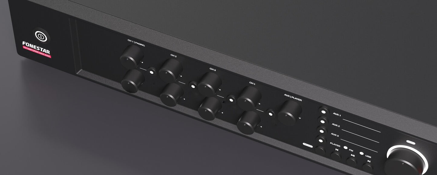 MAX-240Z Amplificador de megafonía multizona