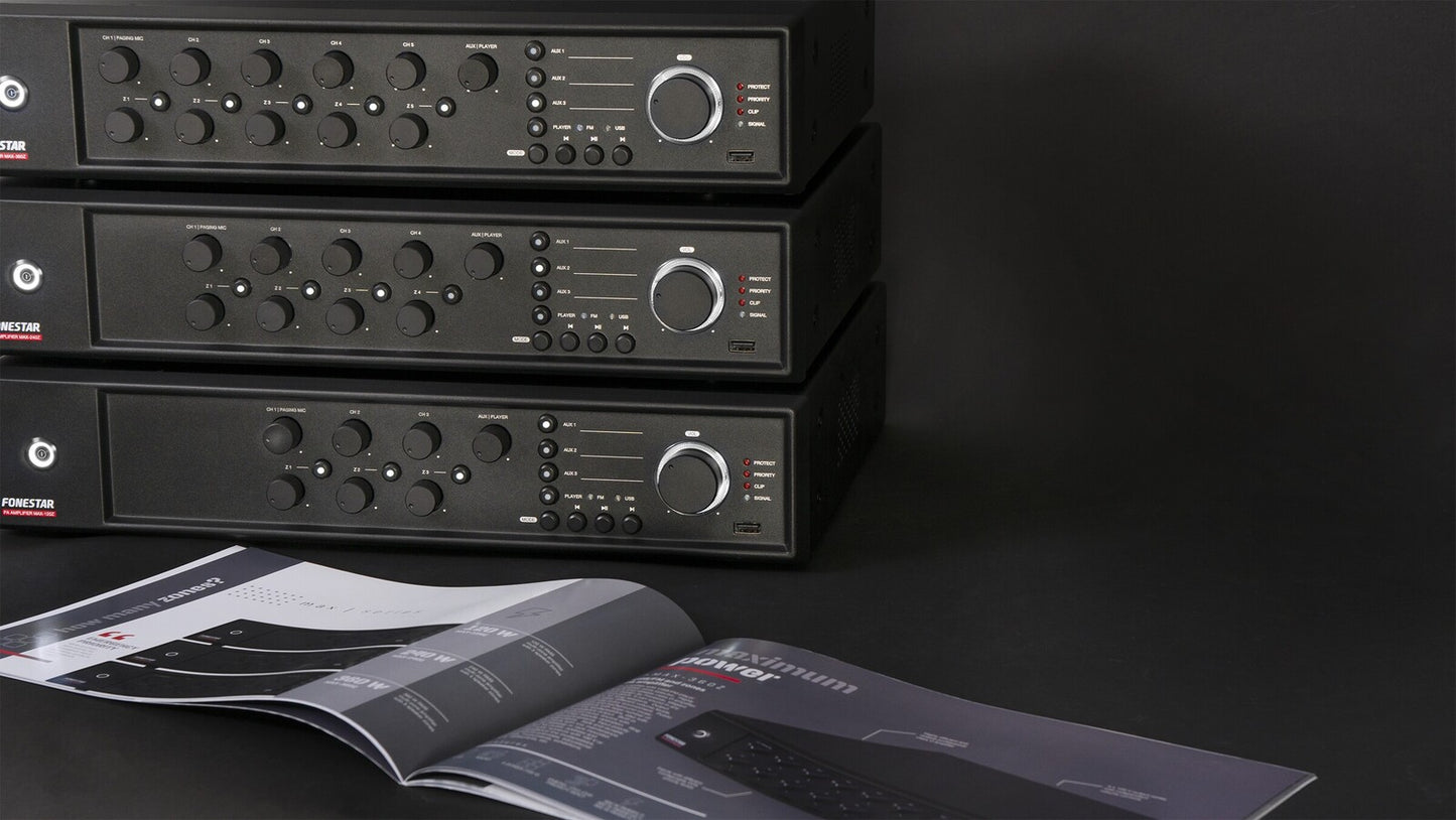MAX-240Z Amplificador de megafonía multizona