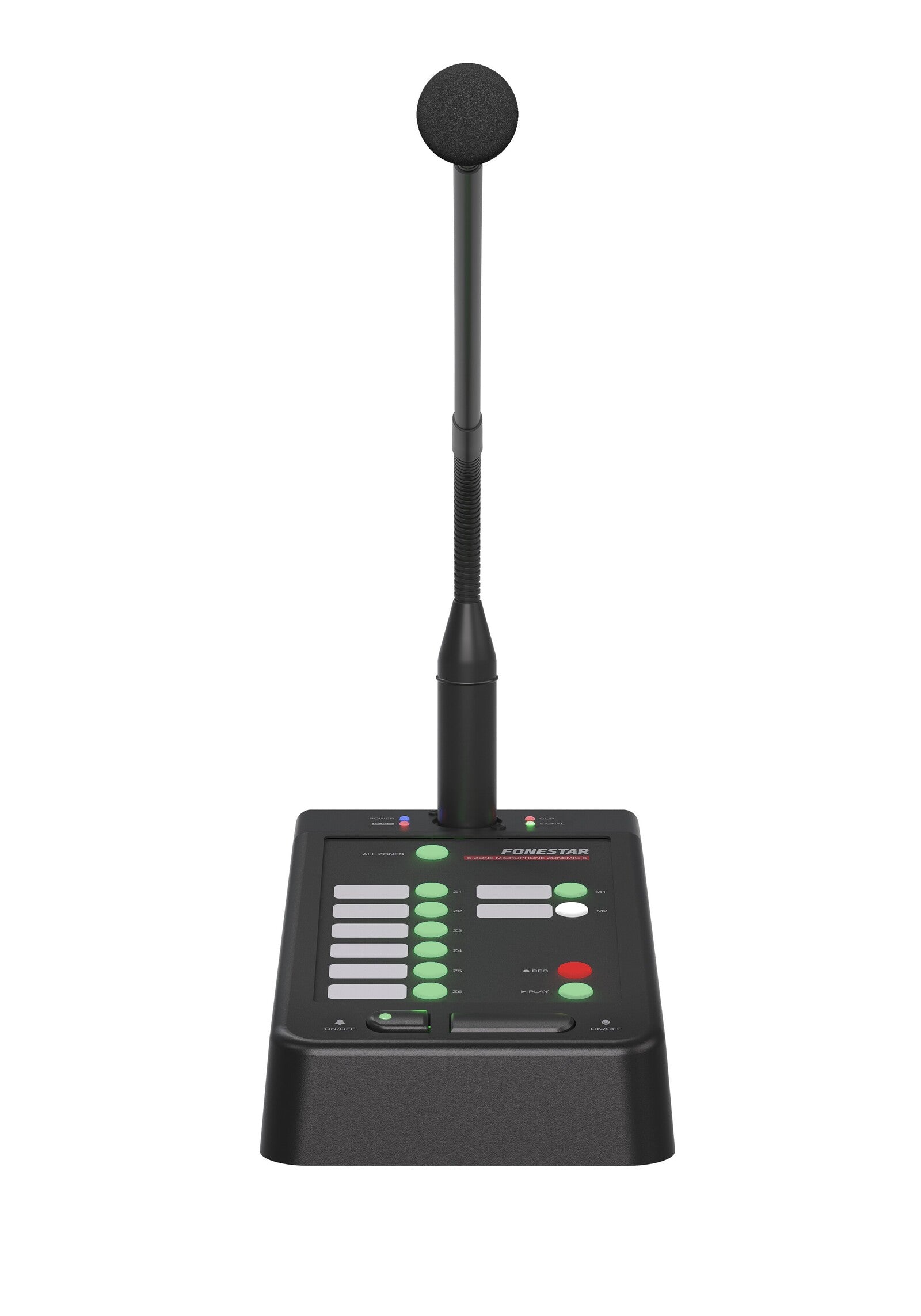 ZONEMIC-6 Micrófono de zonas con mensajes grabados para sistema ZONE-6