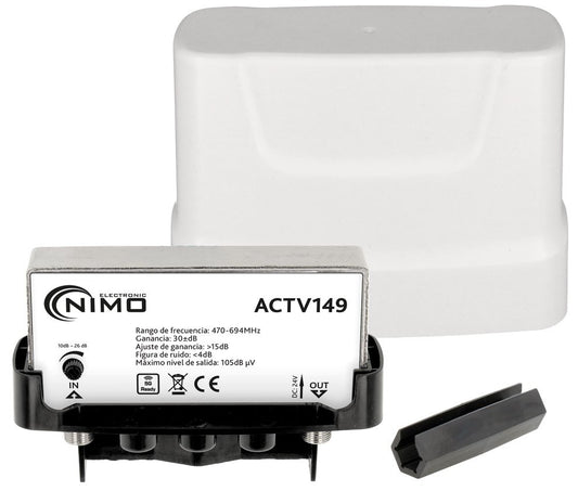 ACTV149 AMPLIFICADOR EXTERIOR DE MÁSTIL PARA ANTENA TV 1E:1S UHF