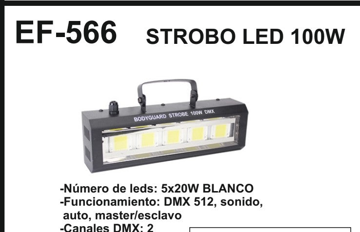 STROBO LED 100W LED DMX
