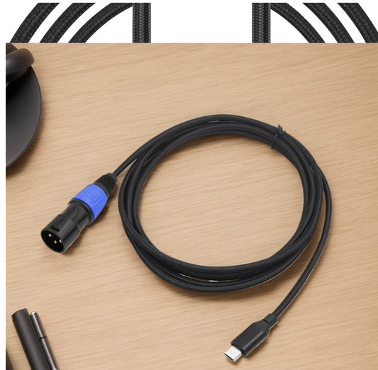 3 metros Conexión usbc a xlr macho