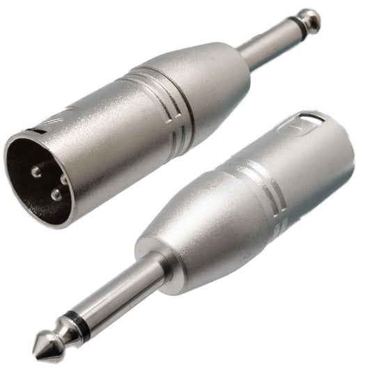Adaptador xlr macho a Jack 6,3 Mono Metalico