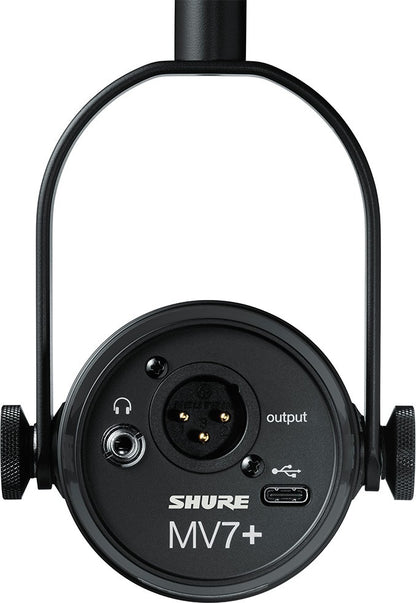 SHURE MV7+ Micrófono dinámico XLR / USB-c de calidad profesional