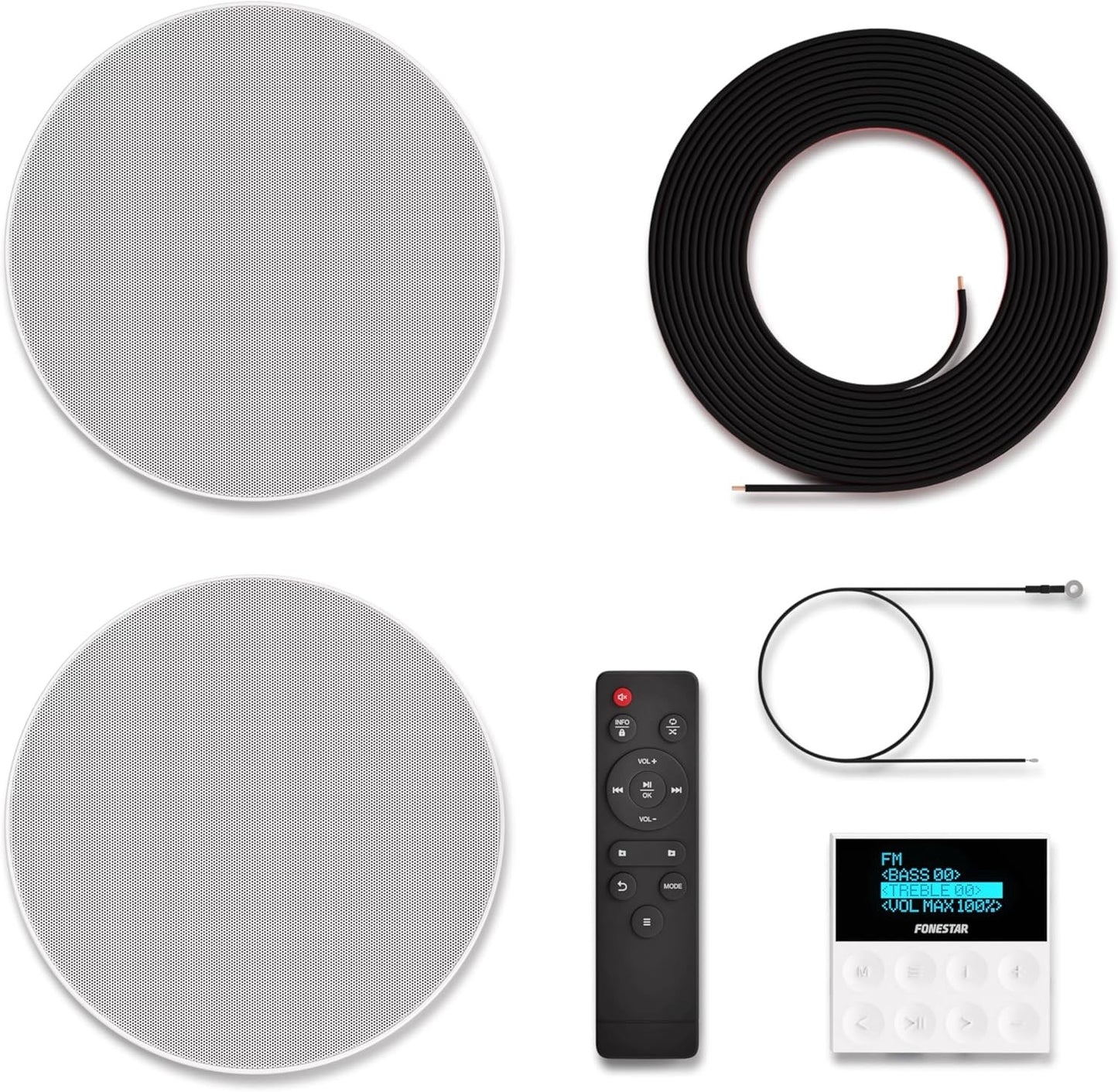 Fonestar KS Wall  2 altavoces de techo y amplificador de pared.