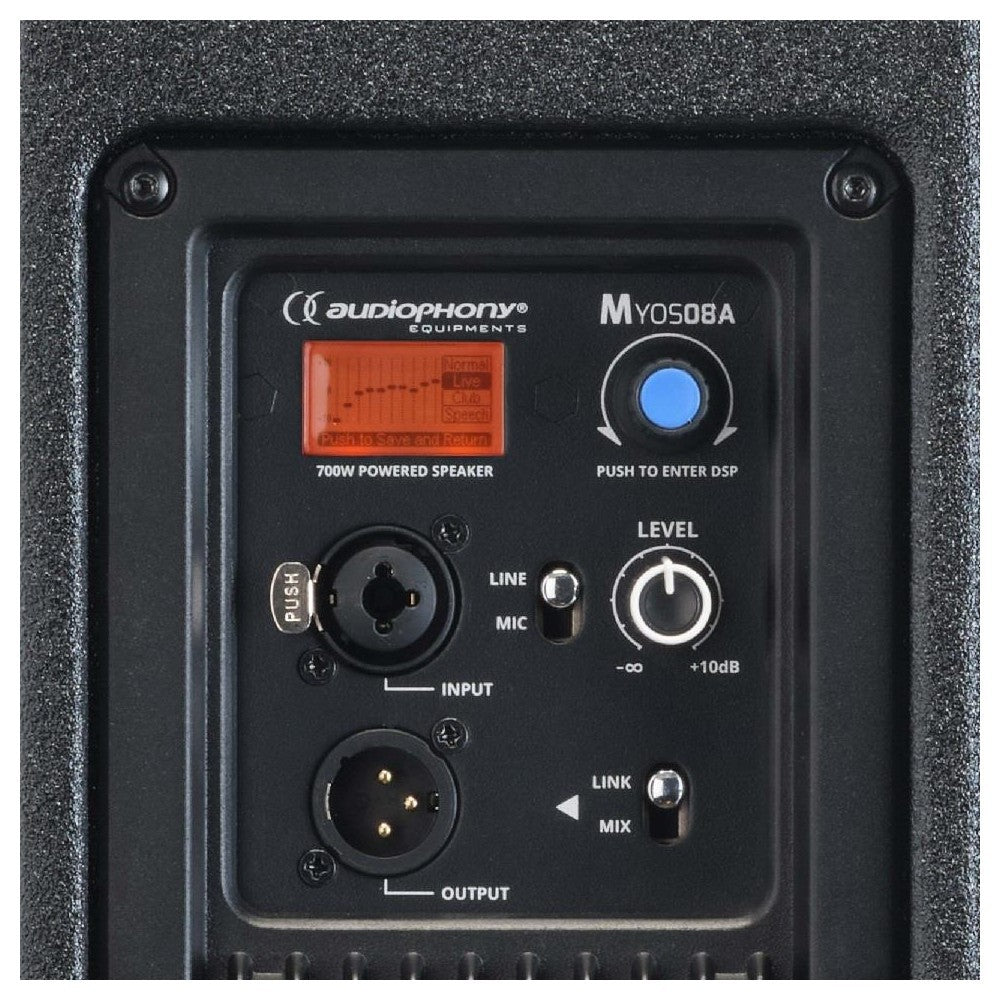 Myos08A ALTAVOZ ACTIVO 8" 700 W RMS DSP AUDIOPHONY