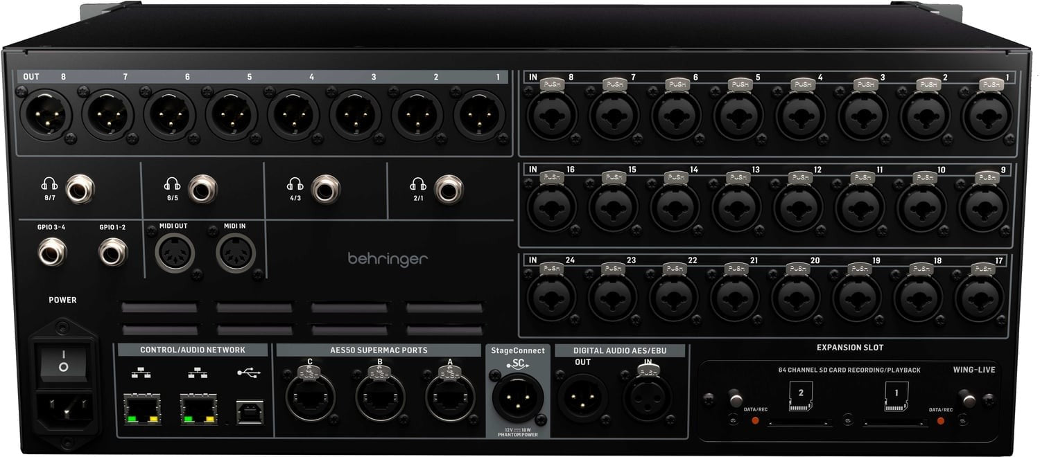 Behringer Wing Rack Mezclador Digital Formato Rack