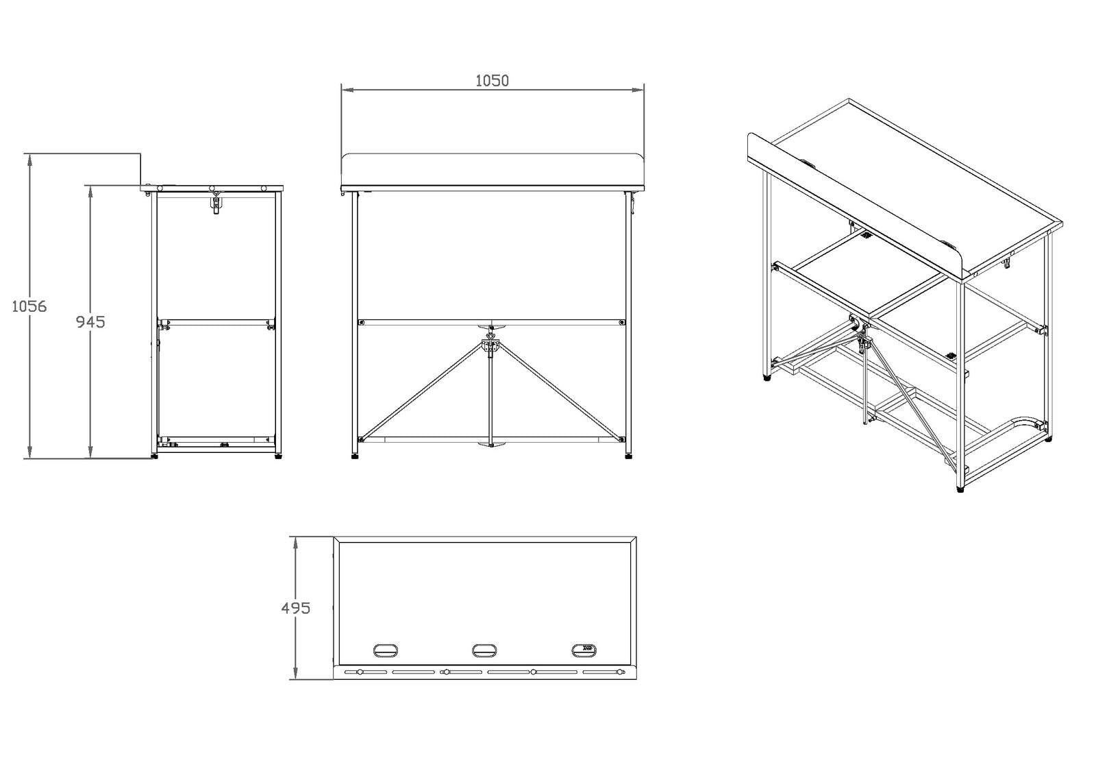 DBF105 SISTEMA DE CABINA DE DJ PLEGABLE PRO QUICK