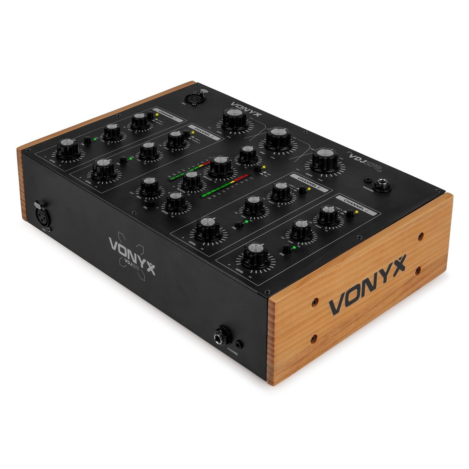 VDJ270 MEZCLADOR ROTATIVO DJ DE 4 CANALES