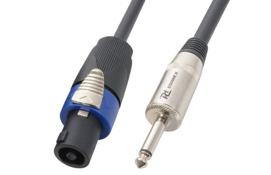 5m Cable de altavoz profesional con conector de 2-pin NL2 y jack de 6.3mm.