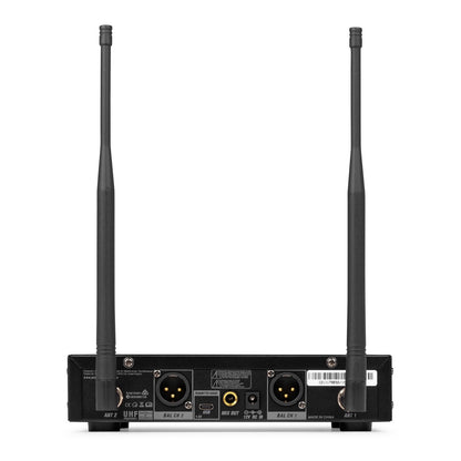 PD522B JUEGO DE MICRÓFONO INALÁMBRICO UHF CON 2 MICRÓFONOS DE PETACA