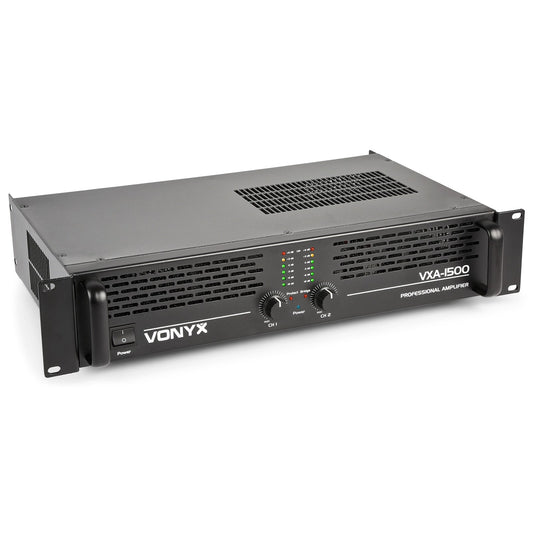 Vonyx VXA-1500 Amplificador PA Estéreo 2x750W Rack 19"