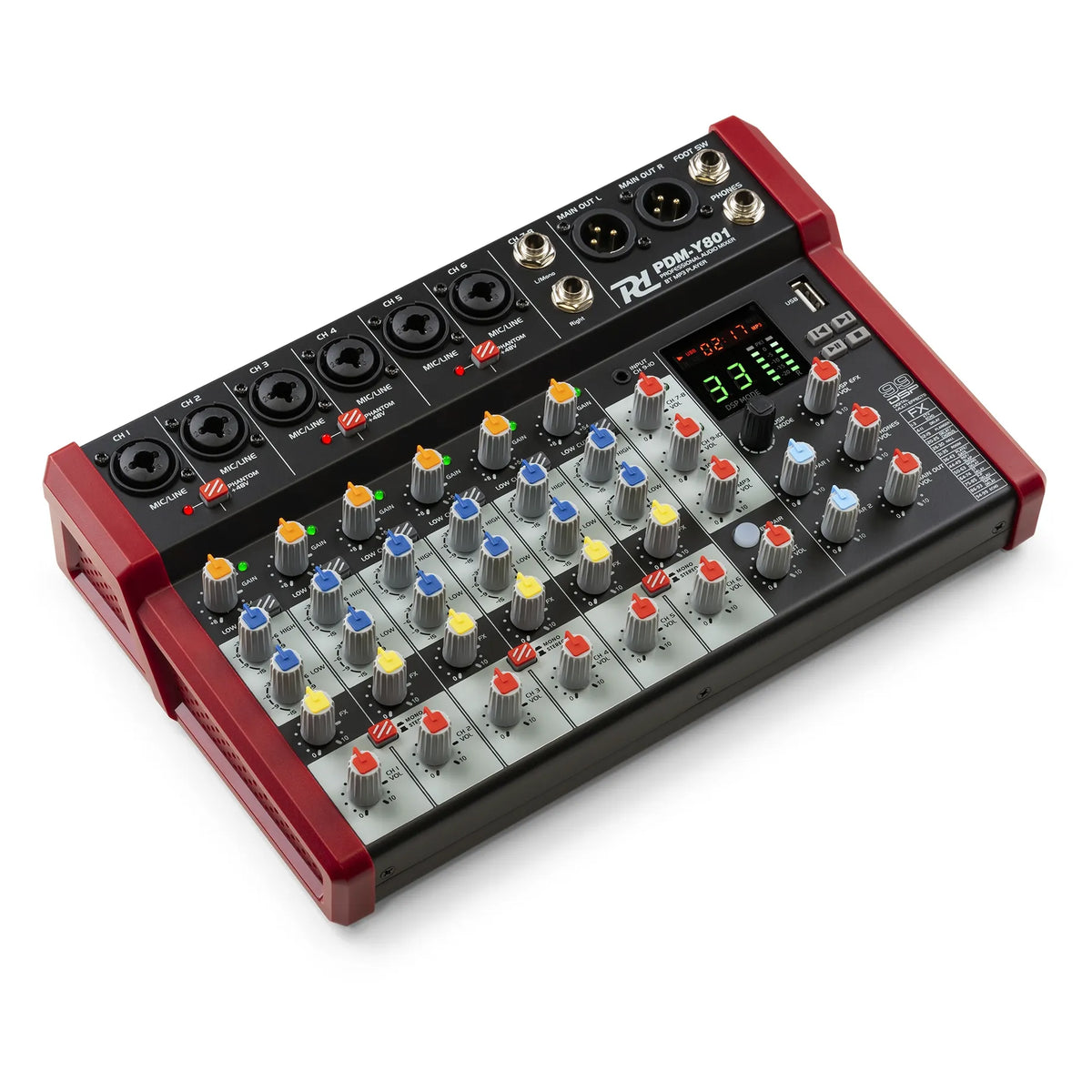 Power Dynamics PDM-Y801 Studio Music Mixer 8-Ch