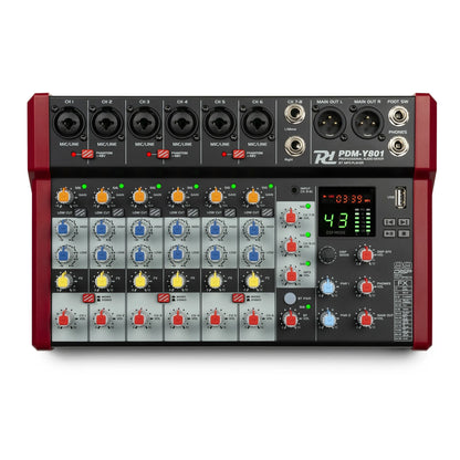 Power Dynamics PDM-Y801 Studio Music Mixer 8-Ch