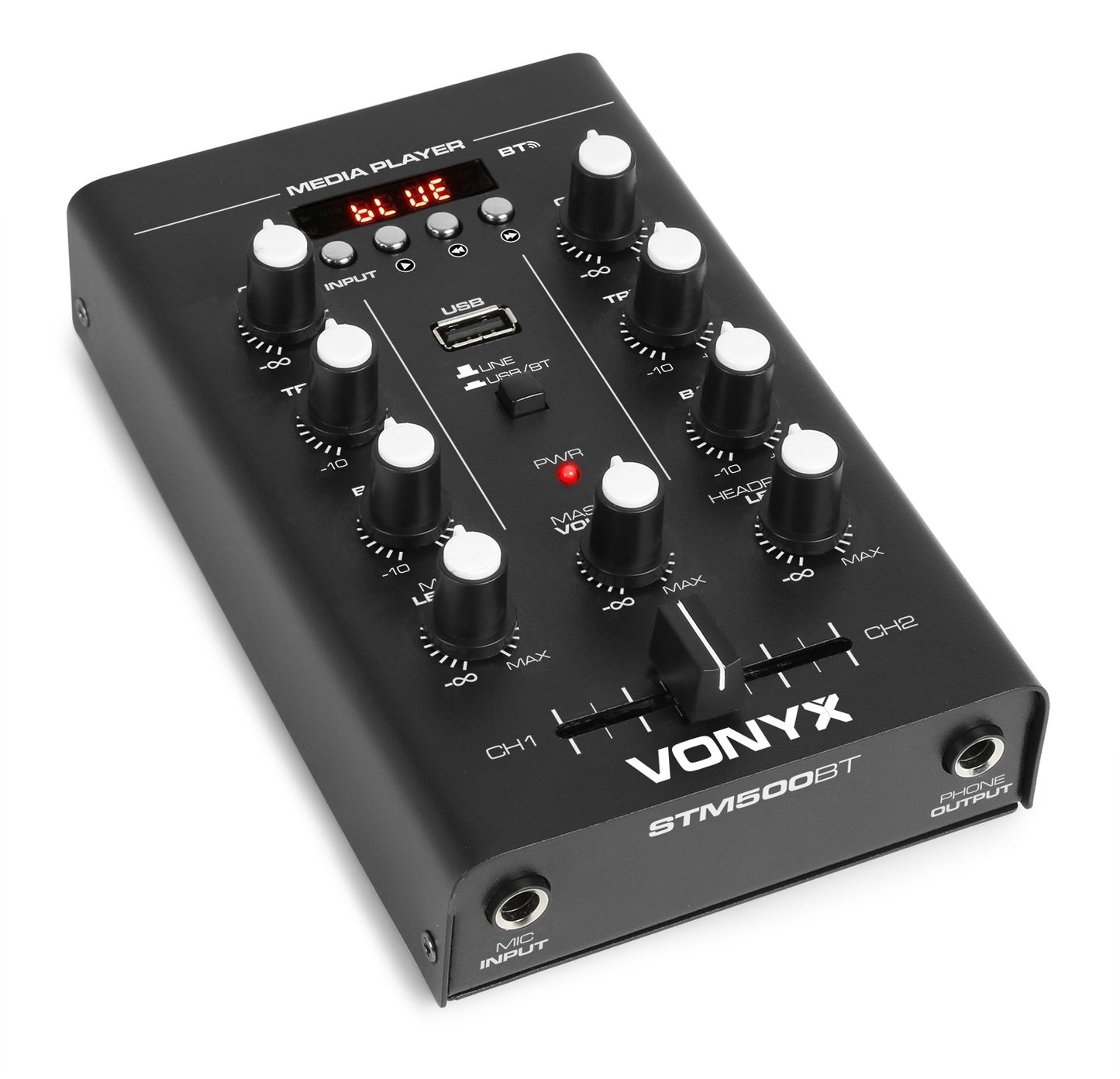 Vonyx STM500BT Mezclador 2 Canales BT MP3 Display