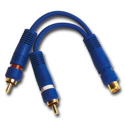 Cable Audio en Y - 2 RCA hembra / 1 RCA macho.