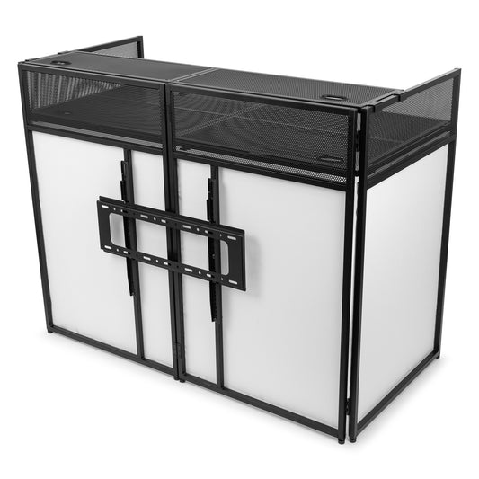 Vonyx DB6 — Sistema de Cabina DJ Plegable Pro con Soporte TV hasta 65"