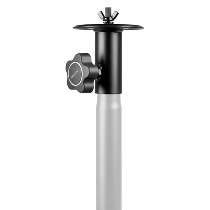 beamZ Professional LSQ35, adaptador negro con fijación M10 y pomo lateral