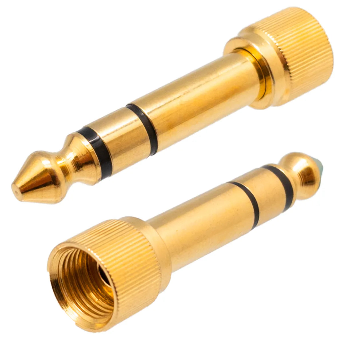 Adaptador Jack 6,35mm Macho Stereo a 3,5mm Hembra Stereo con Rosca