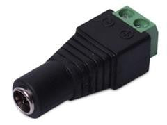 Adaptador JACK 2,1mm HEMBRA A TORNILLOS