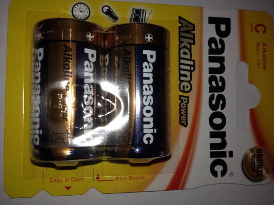 Blister 2 Pilas R14 Panasonic Alkalina