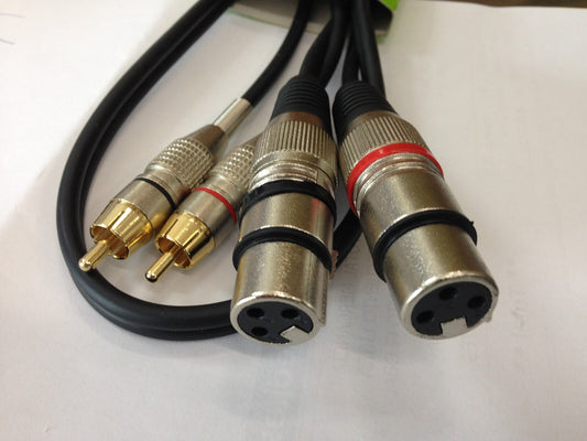 Dos Canon XLR Hembra a Dos Rca Machos